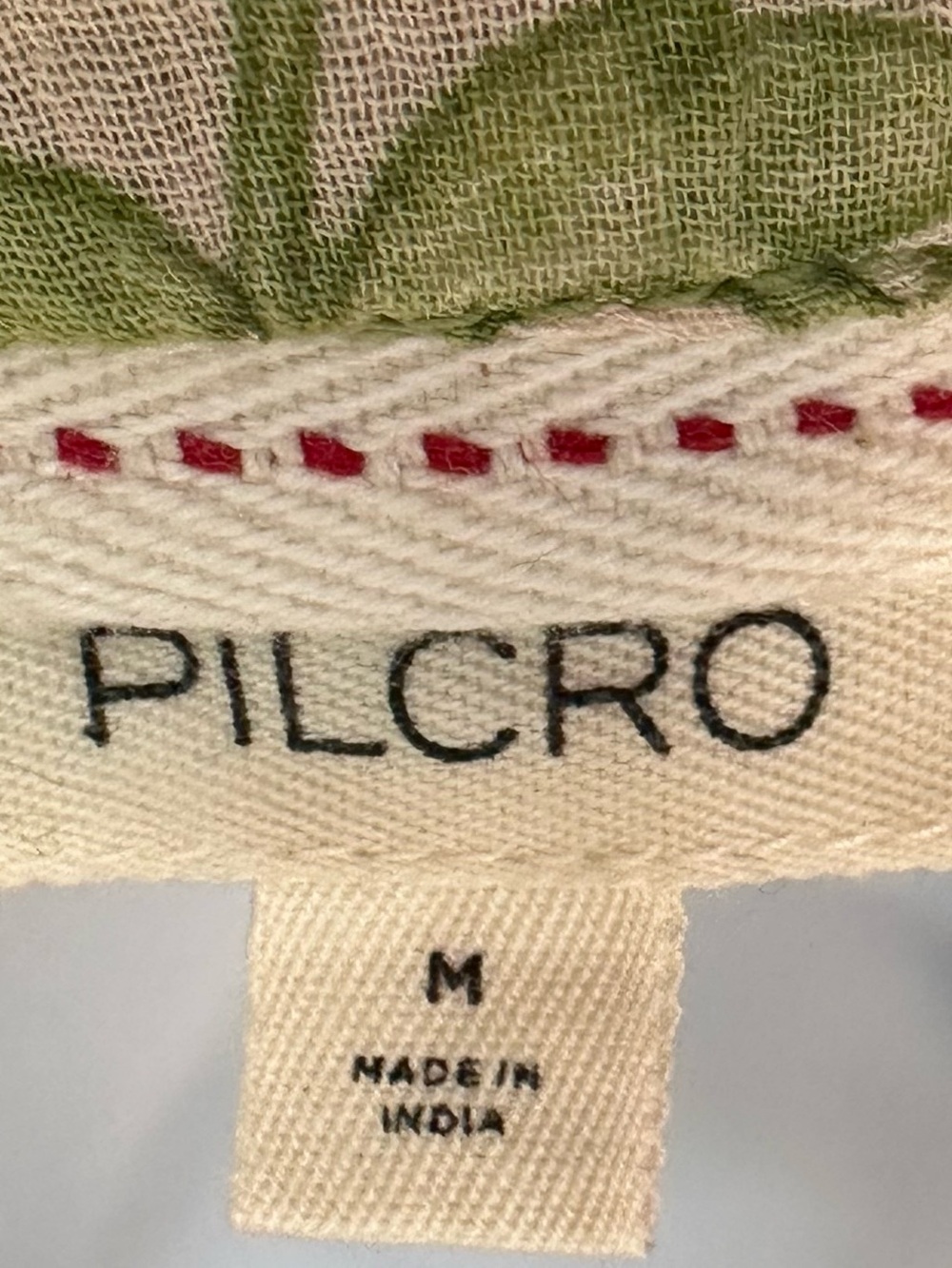 Anthropology Pilcro Green Floral Cotton Button-Front Blouse. Medium. - Picture 5 of 9